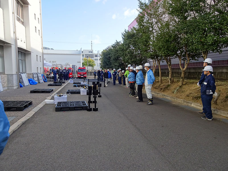 香川県広域水道企業団 危機対策訓練（琴平中学校にて）